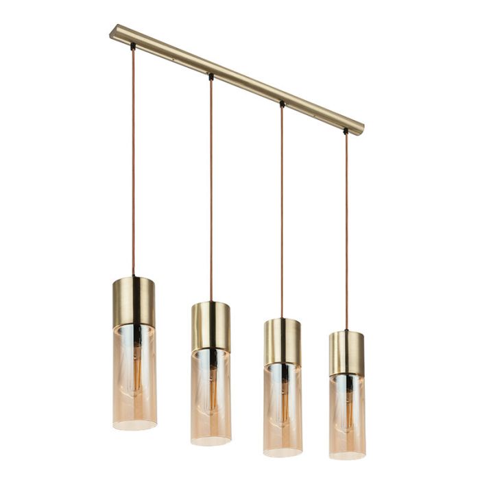 Bärnstensfärgad design fönsterlampa glas, Xena