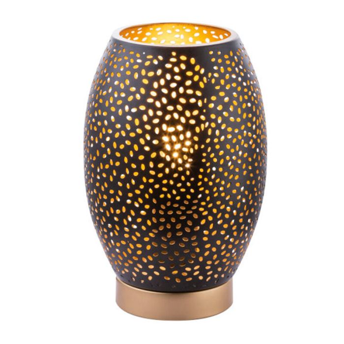 Svart modern bordslampa metall, Bilboa