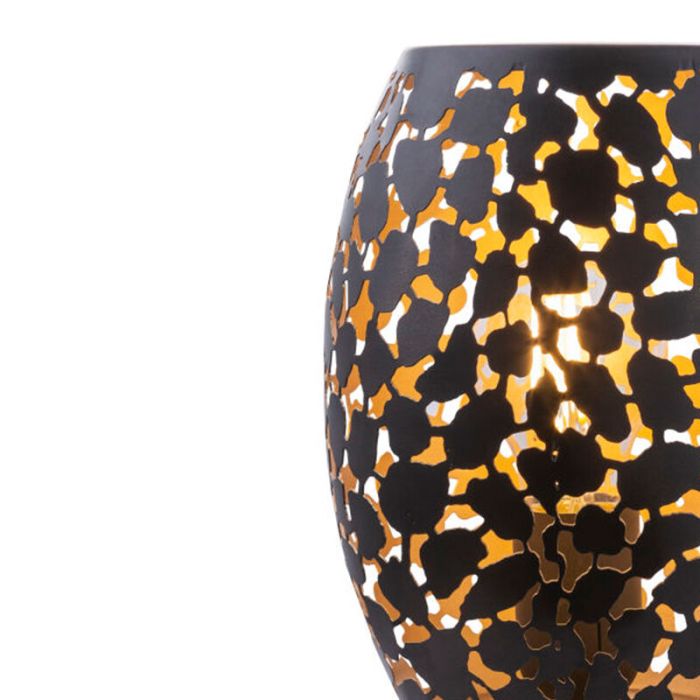 Svart modern bordslampa metall, Bilboa