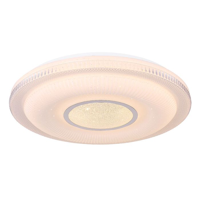 Vit modern smart taklampa metall, Aldin, 30W, varm till kall vit justerbar LED