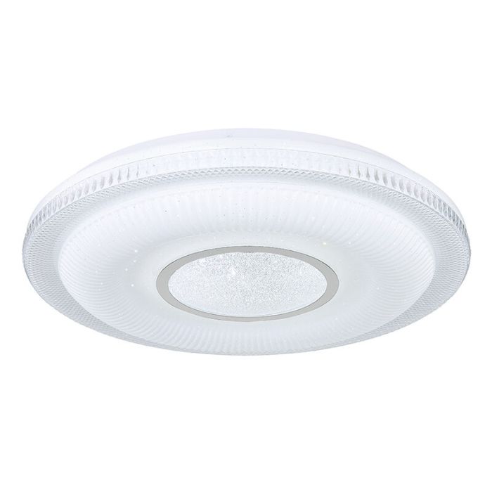 Vit modern smart taklampa metall, Aldin, 30W, varm till kall vit justerbar LED
