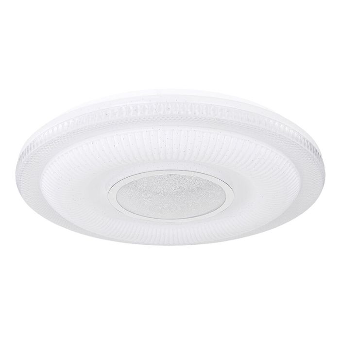 Vit modern smart taklampa metall, Aldin, 30W, varm till kall vit justerbar LED