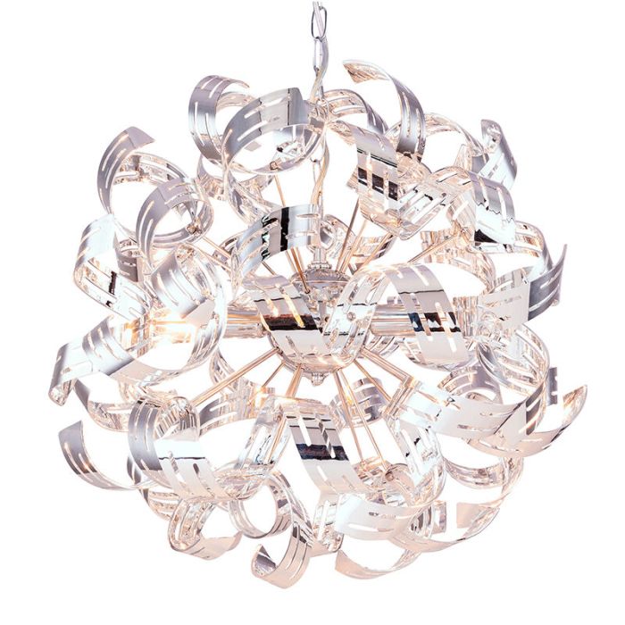 Krom design fönsterlampa metall, Teake