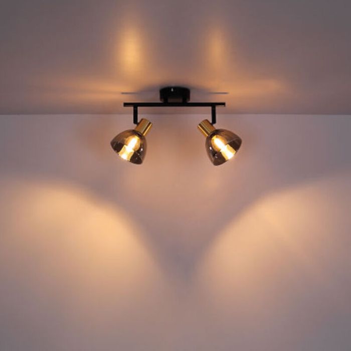 Guld modern spotlight tak glas, Arthur
