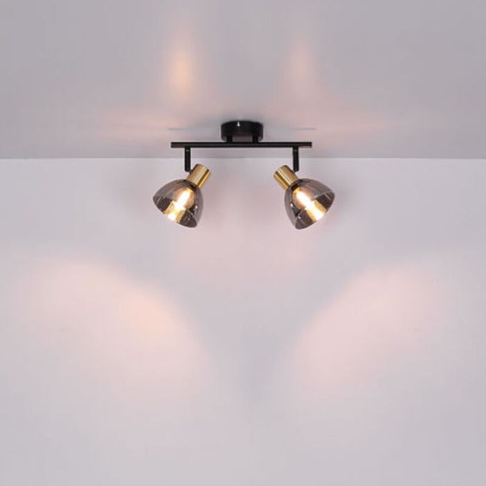 Guld modern spotlight tak glas, Arthur