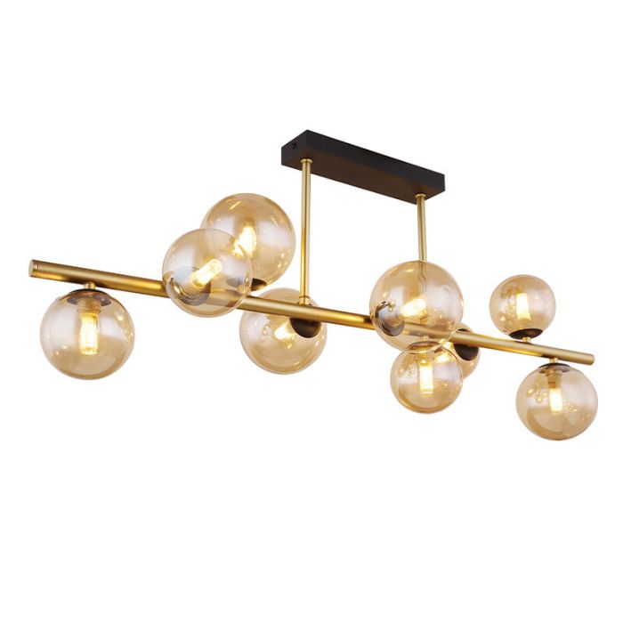 Bärnstensfärgad design taklampa glas, Melinda