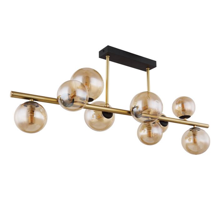 Bärnstensfärgad design taklampa glas, Melinda