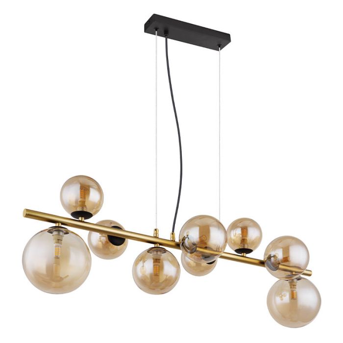 Bärnstensfärgad design fönsterlampa glas, Melinda