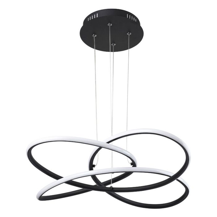 Svart modern fönsterlampa plast, Polina, 30W, 3000K LED
