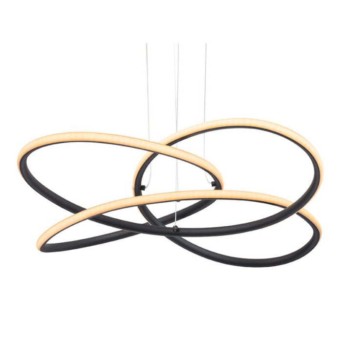 Svart modern fönsterlampa plast, Polina, 30W, 3000K LED