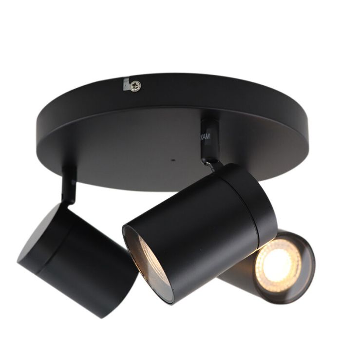Modern spotlight tak svart, Ciara, IP44