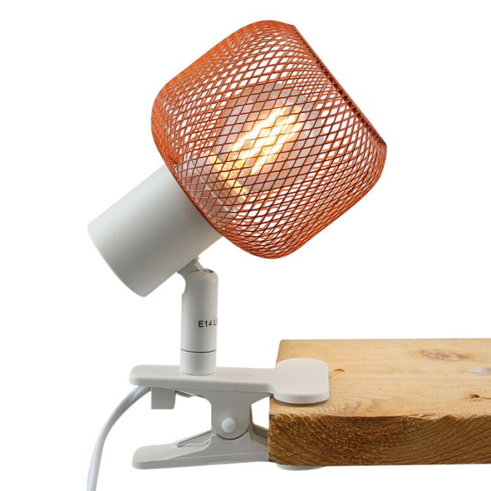 Industri klämspot orange, Emado, med brytare