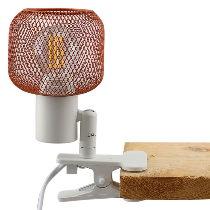 Industri klämspot orange, Emado, med brytare