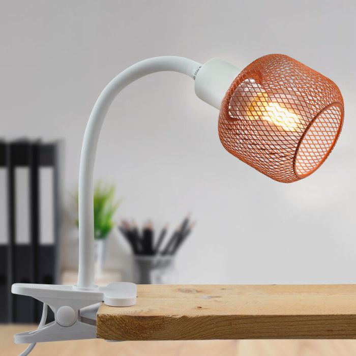 Industri klämspot orange, Emado, med brytare