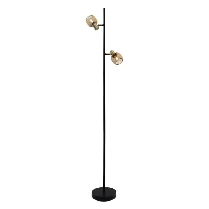 Industri golvlampa guld, Emado, med brytare