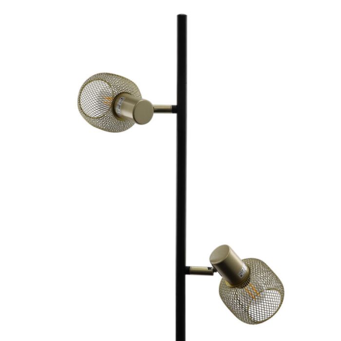 Industri golvlampa guld, Emado, med brytare