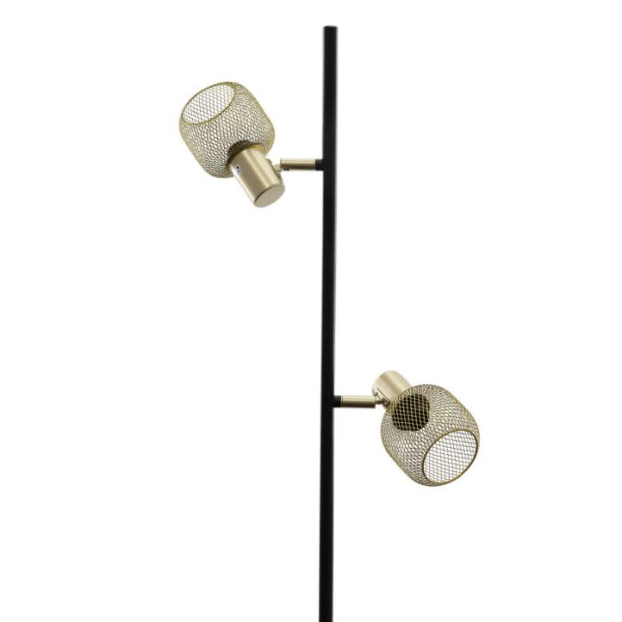 Industri golvlampa guld, Emado, med brytare