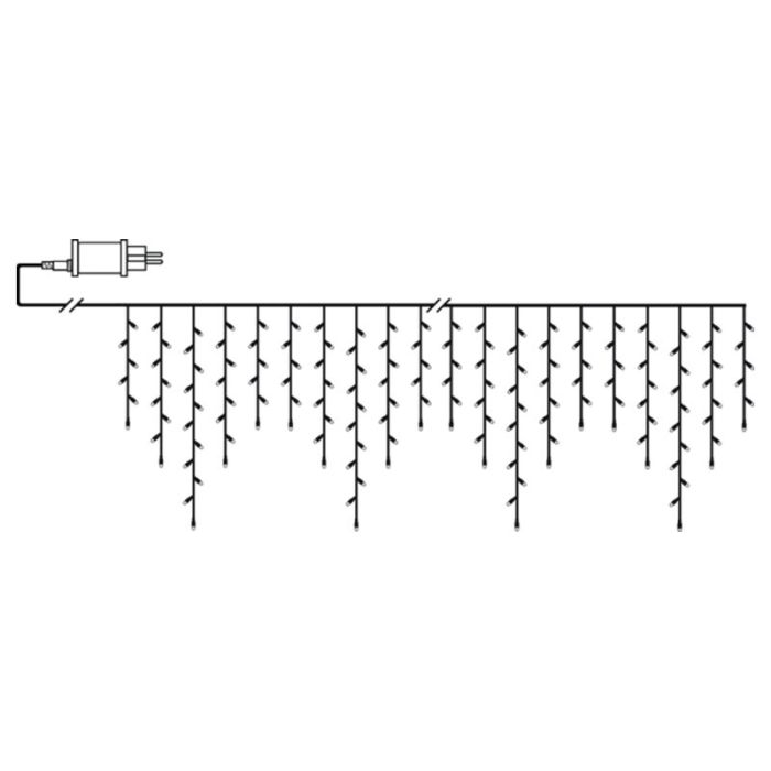 3 meter utbyggbar istappsslinga, 70 cm hög, varm vit, IP44, Basic