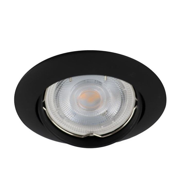 Aluminium infälld spotlight svart, Ipsi