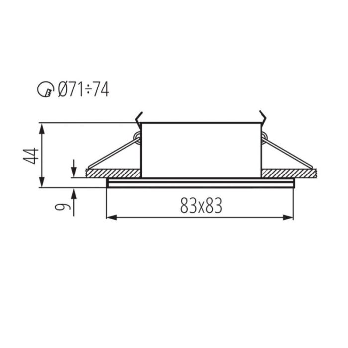 Aluminium infälld spotlight badrum vit, Pelle, IP44
