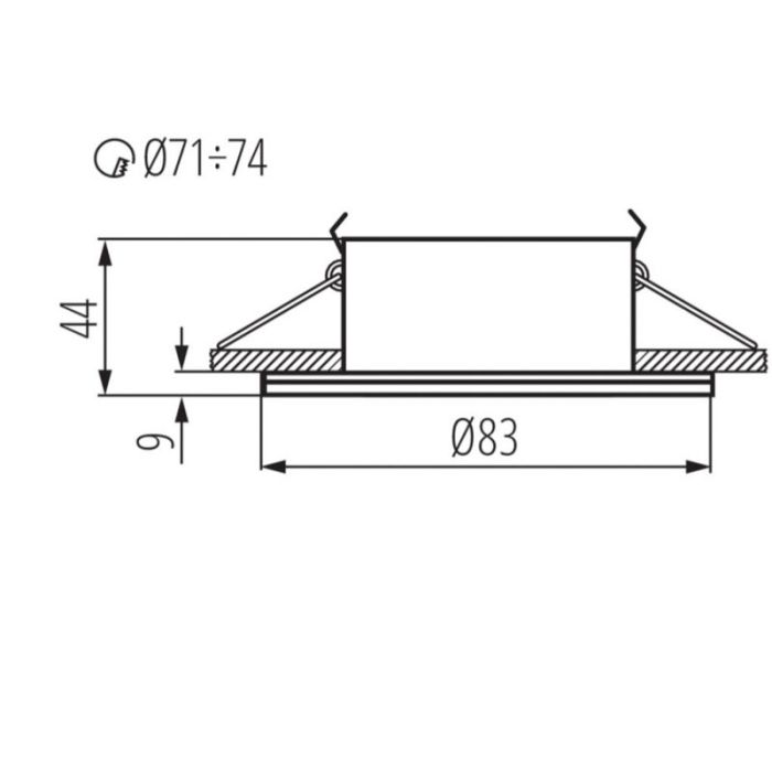 Aluminium infälld spotlight badrum krom, Pierre, IP44