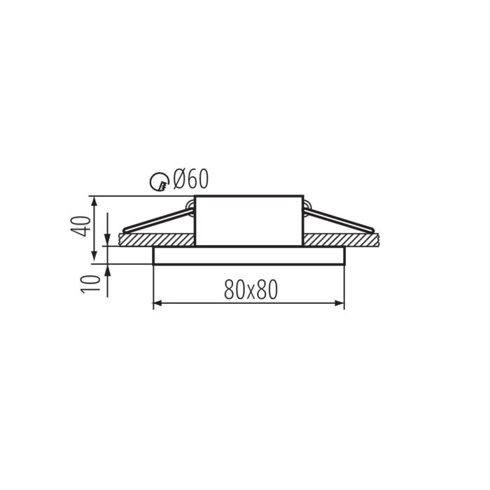 Modern infälld spotlight badrum vit, Elio, IP44