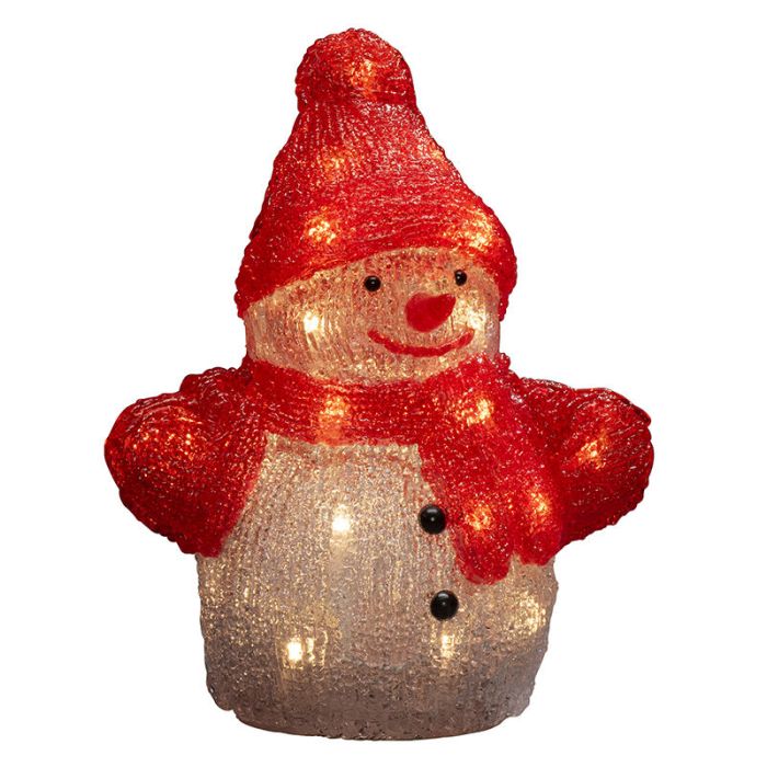 Snögubbe med röd hatt, 22,5 cm