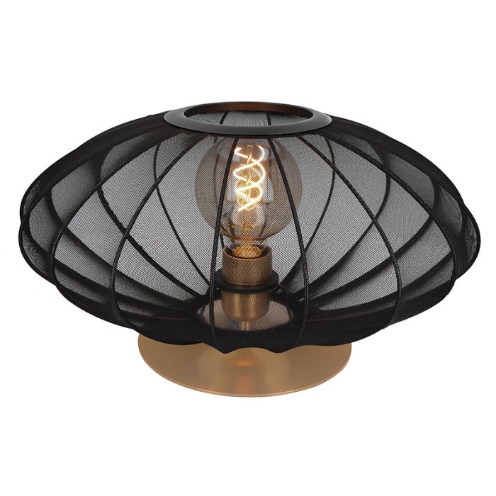 Svart bordslampa modern, Corina, med brytare
