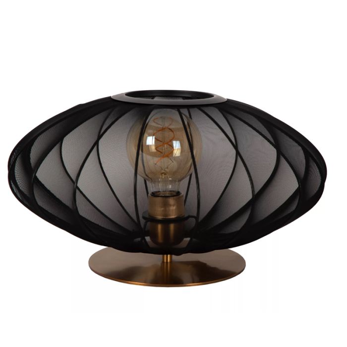 Svart bordslampa modern, Corina, med brytare