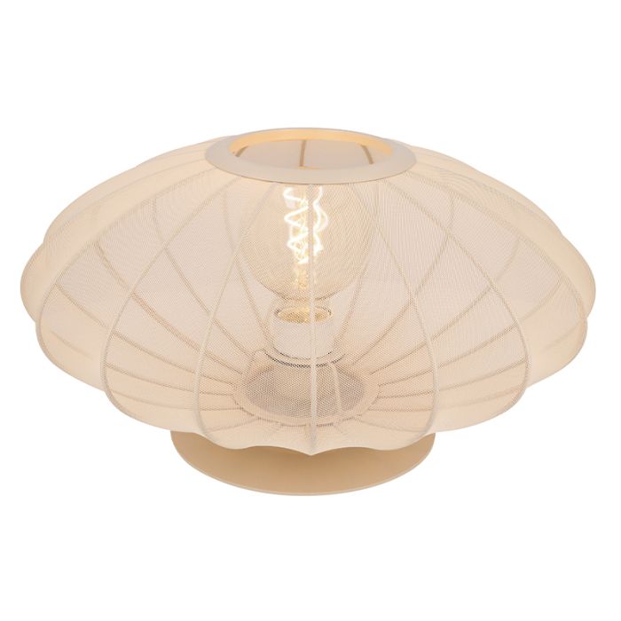 Beige bordslampa modern, Corina, med brytare