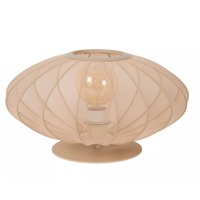 Beige bordslampa modern, Corina, med brytare