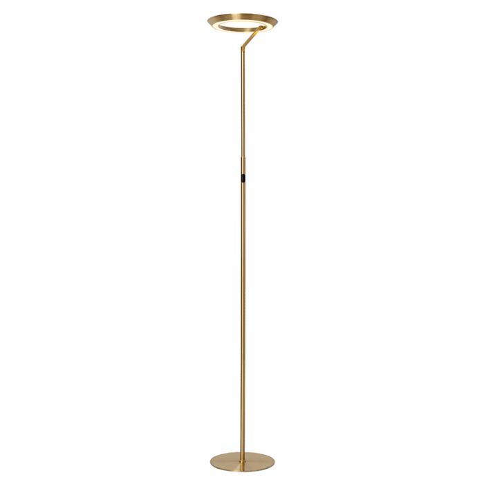 Mässing golvlampa modern, Celeste, 21W, 2700K LED, med beröringsdimmer