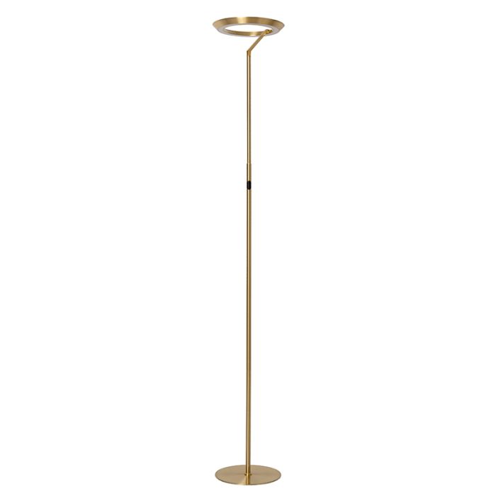 Mässing golvlampa modern, Celeste, 21W, 2700K LED, med beröringsdimmer