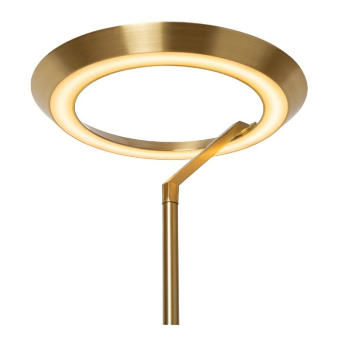 Mässing golvlampa modern, Celeste, 21W, 2700K LED, med beröringsdimmer