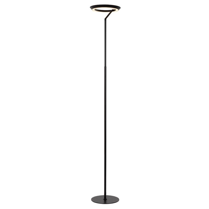 Svart golvlampa modern, Celeste, 21W, 2700K LED, med beröringsdimmer