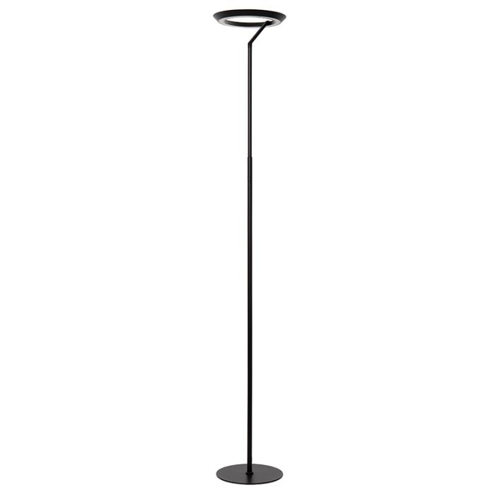 Svart golvlampa modern, Celeste, 21W, 2700K LED, med beröringsdimmer