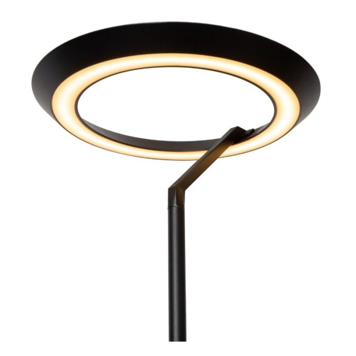 Svart golvlampa modern, Celeste, 21W, 2700K LED, med beröringsdimmer