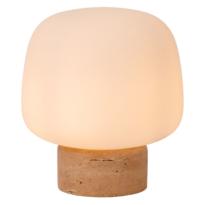 Vit bordslampa modern, Anston, med brytare
