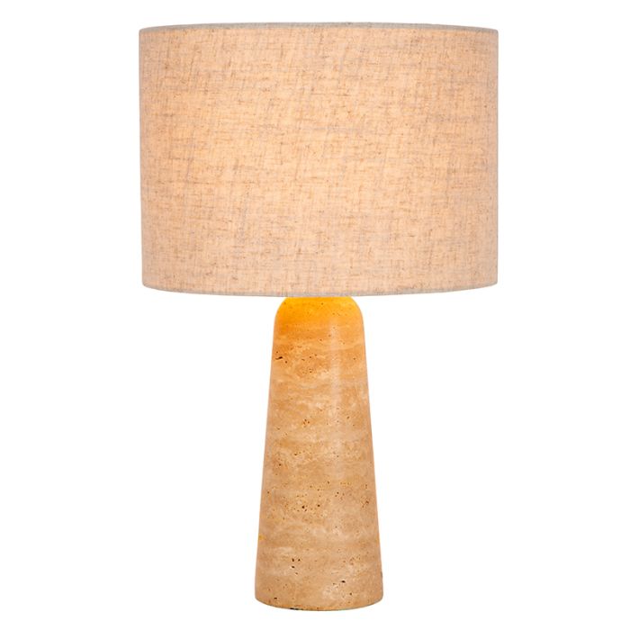 Beige bordslampa modern, Nimue, med brytare