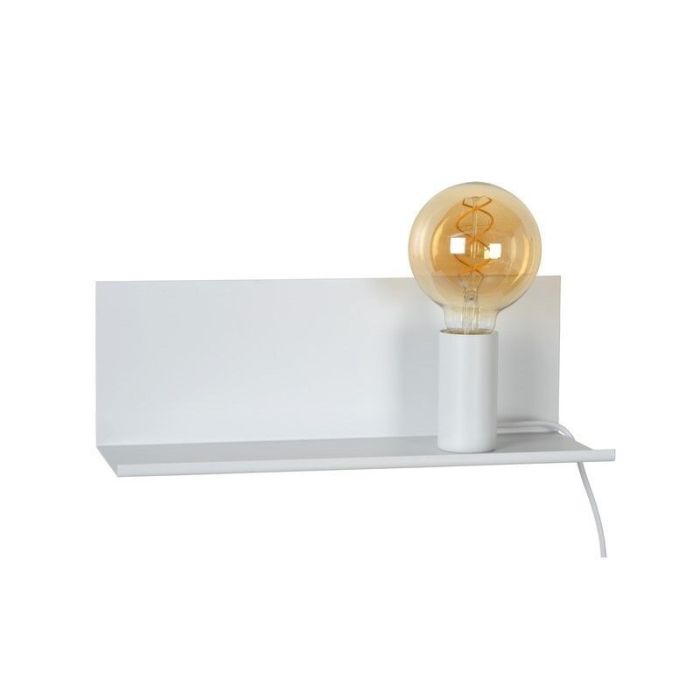 Vit vägglampa modern, Sebo, med brytare