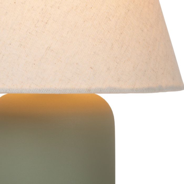 Keramik bordslampa grön, Macia, med brytare