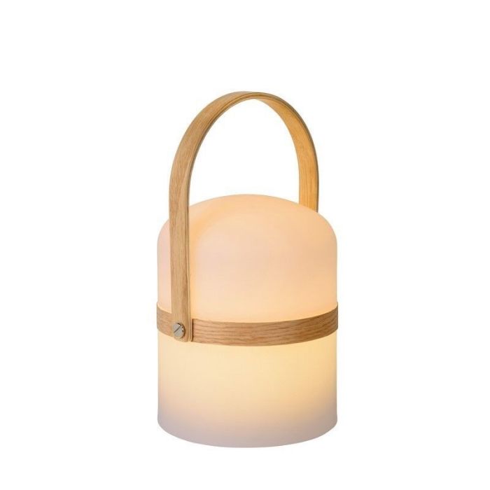 Vit utelampa modern, Joe, 3W, 2700K LED, IP44, med brytare