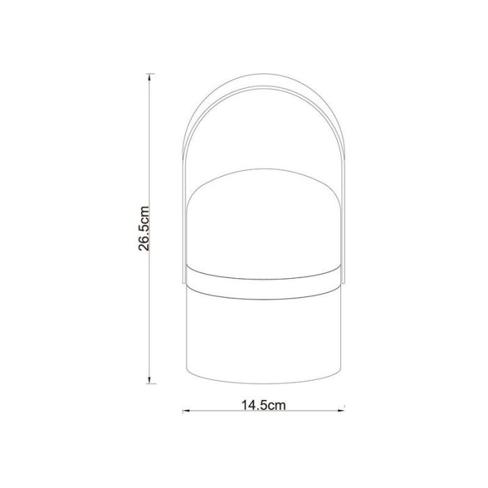Vit utelampa modern, Joe, 3W, 2700K LED, IP44, med brytare