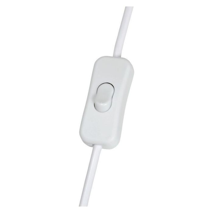 Trä vägglampa vit, Fix, med brytare