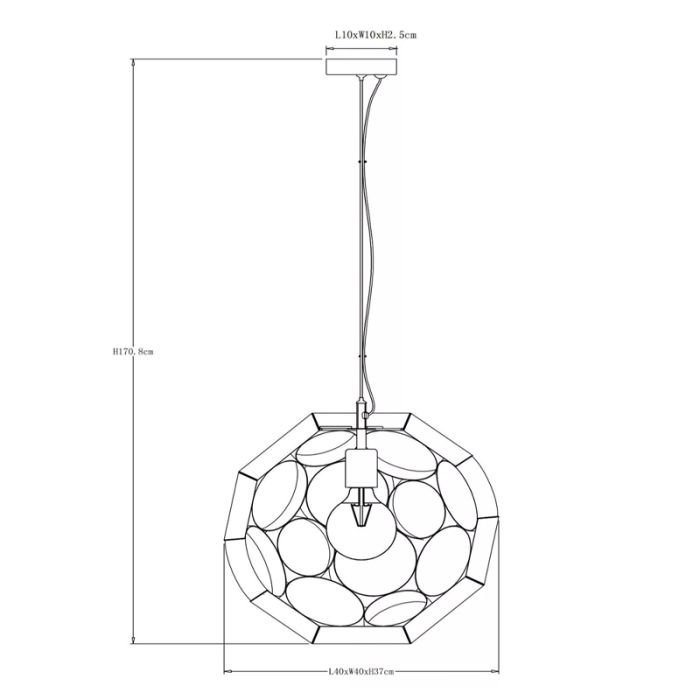 Svart fönsterlampa modern, Hannelore