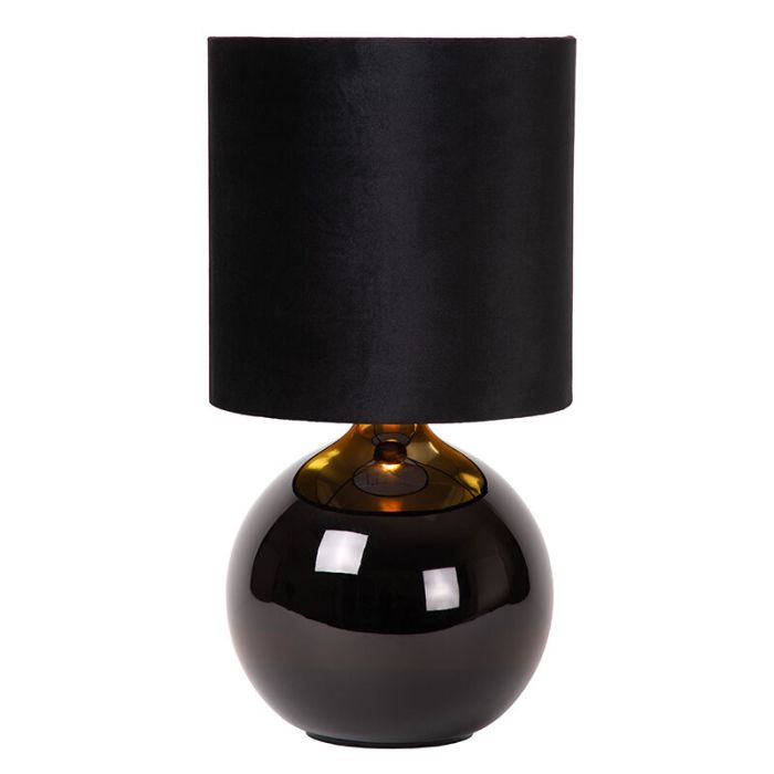 Svart bordslampa retro, Esterad, med brytare
