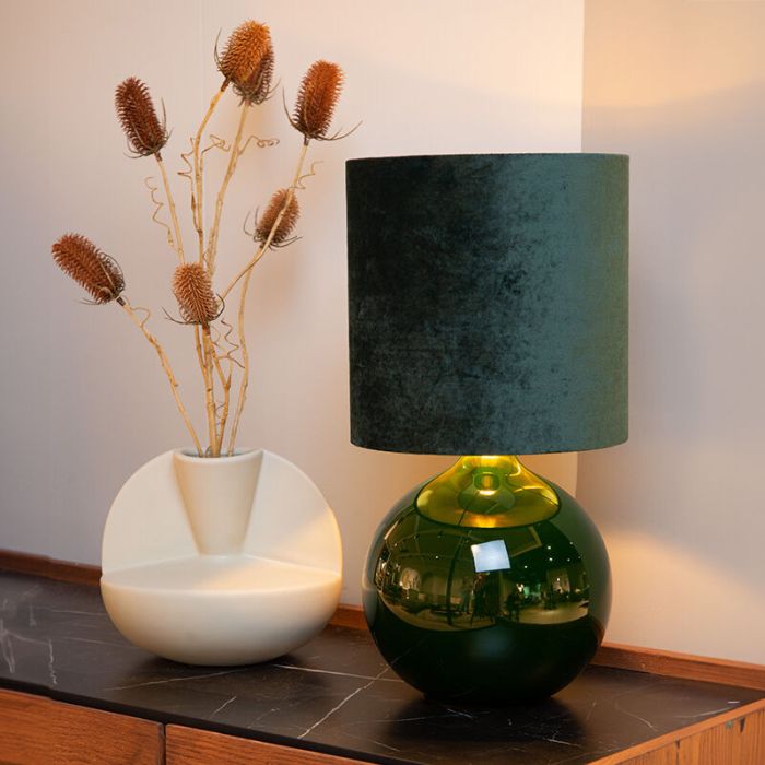 Svart bordslampa retro, Esterad, med brytare
