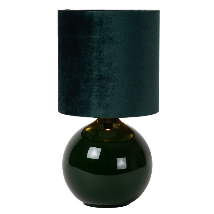 Grön bordslampa retro, Esterad, med brytare