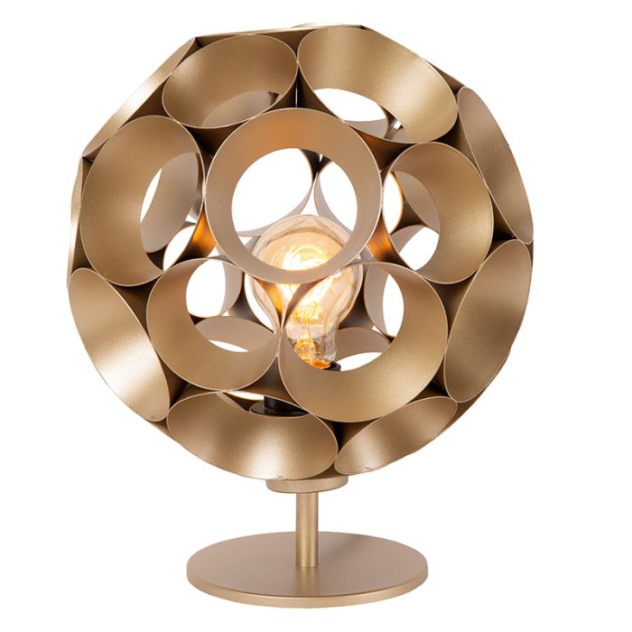 Guld bordslampa modern, Hannelore