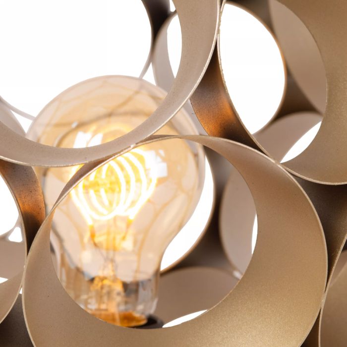 Guld bordslampa modern, Hannelore